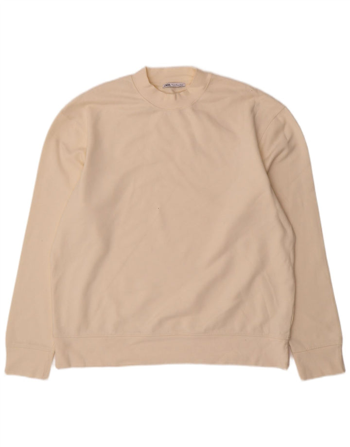 Zara Homme Sweatshirt Jumper Large Cassé Coton