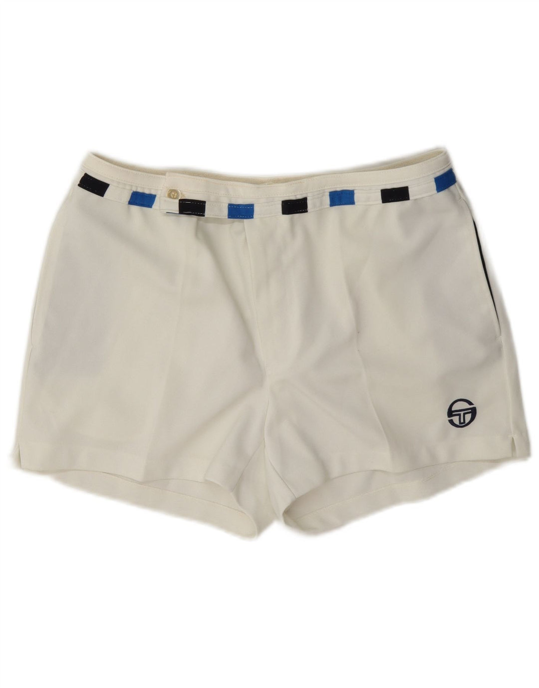 Sergio Tacchini Short Chino Femme IT 52 2XL W36 Blanc Colorblock