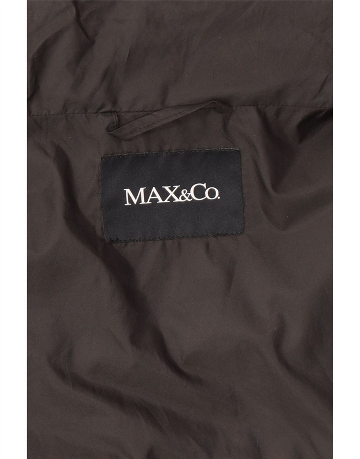 Max & Co. Veste matelassée à manches courtes pour femme UK 12 Polyester noir moyen