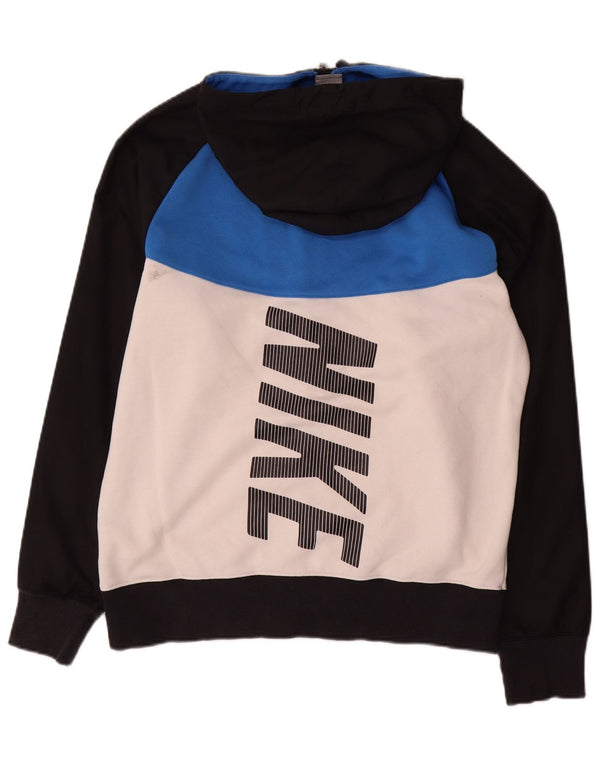 Nike Pull à capuche zippé graphique pour homme en coton color block multicolore