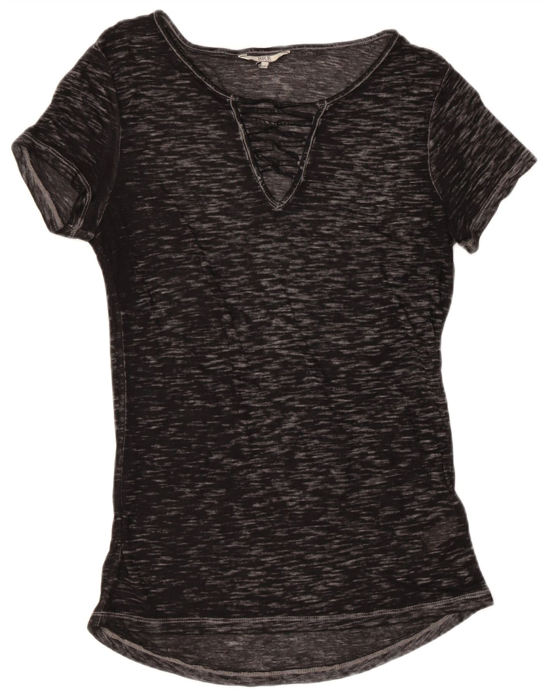 BKE T-shirt transparent pour femme UK 10 Petit coton moucheté noir