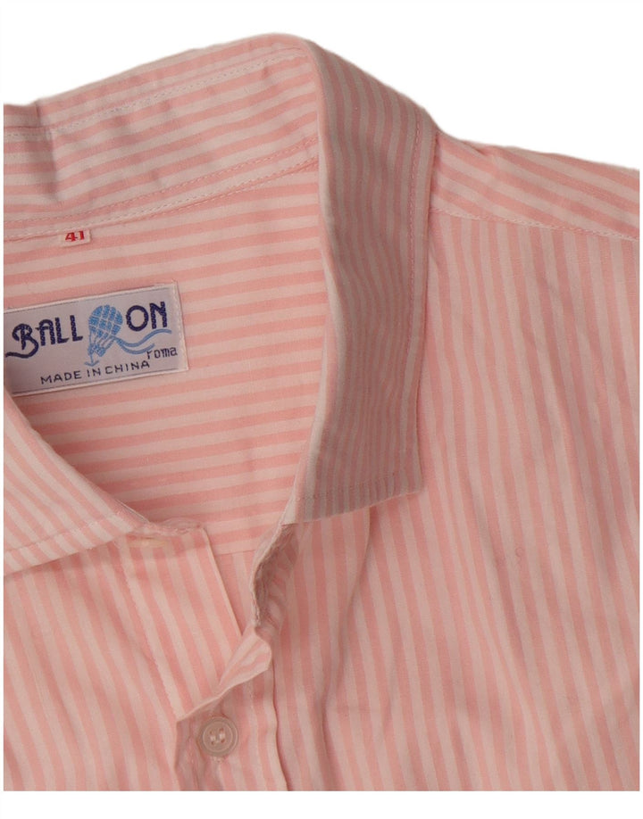 Chemise homme ballon taille 41 coton rayé rose moyen