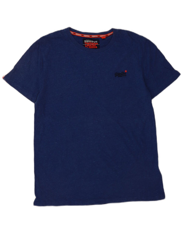 Superdry T-Shirt Homme Top 2XL Bleu Moucheté Coton