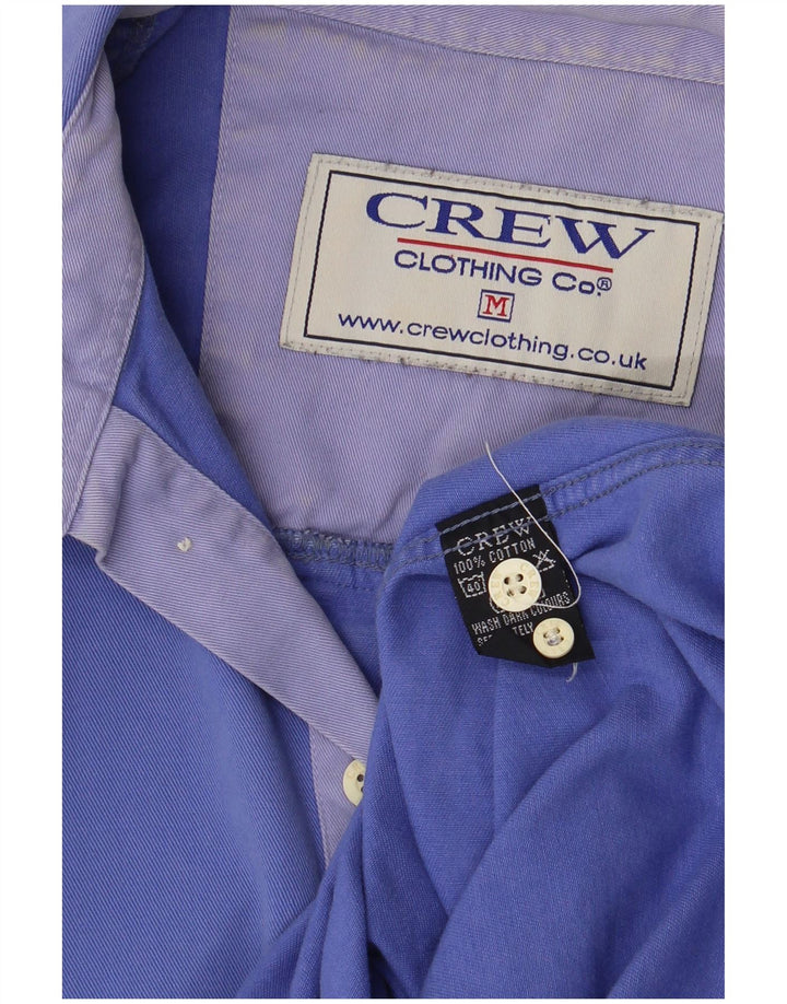 Crew Clothing Chemise Pull Homme Bleu Moyen Coton
