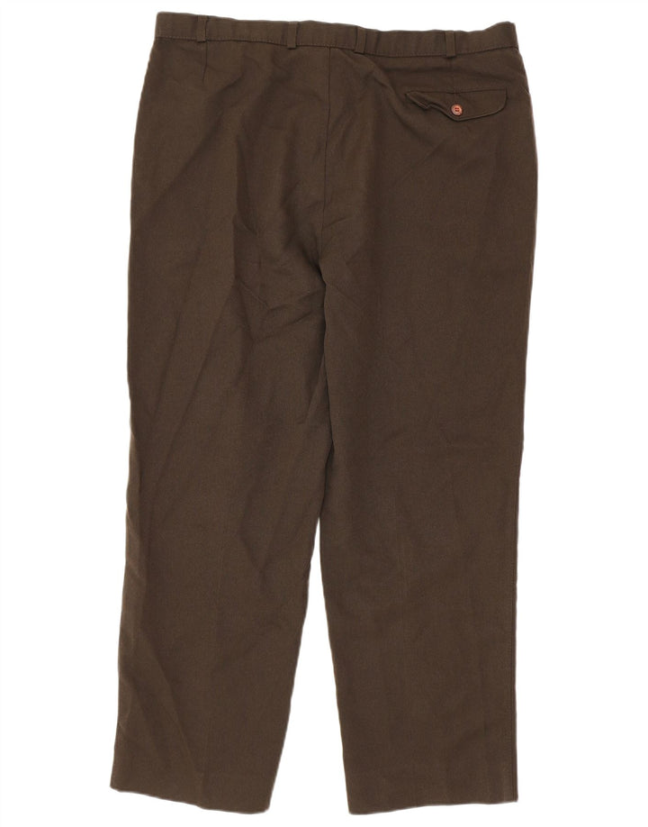 Marks & Spencer Pantalon décontracté fuselé pour homme W38 L31 Marron Polyester