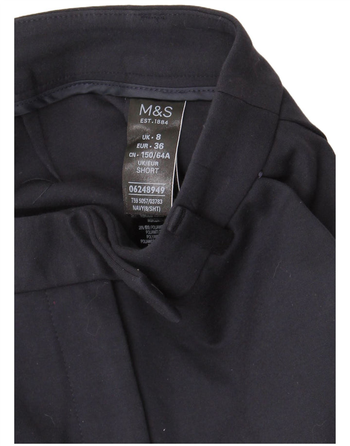 Marks & Spencer Pantalon de costume slim pour femme UK 8 Small W26 L24 Bleu marine
