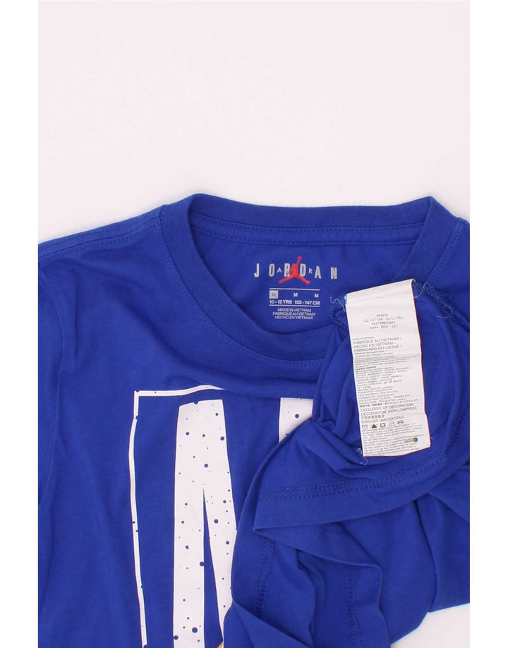 Jordan T-Shirt Graphique Garçon 10-11 ans Bleu Moyen Coton