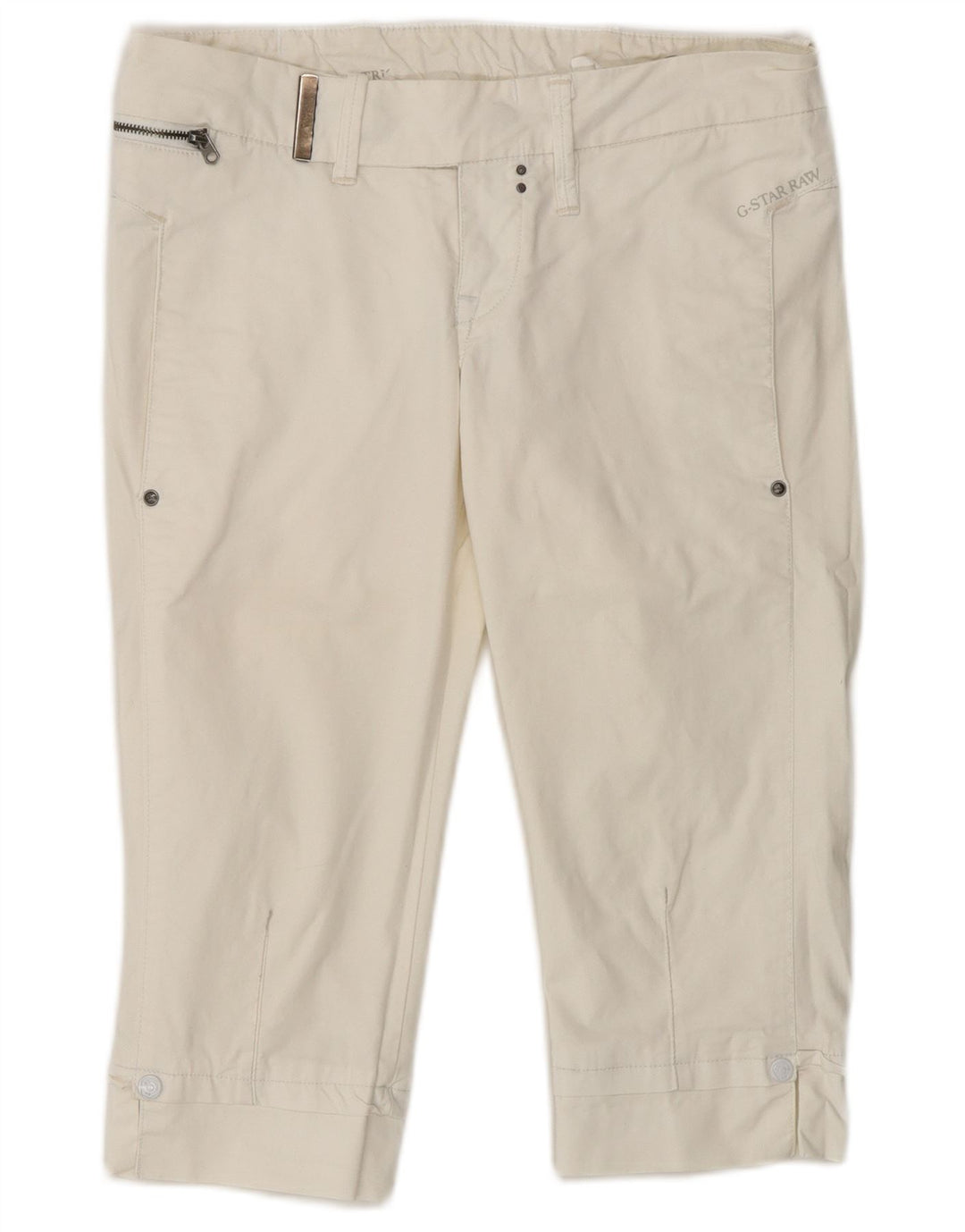 G-Star Bermuda Femme W26 Petit Coton Blanc