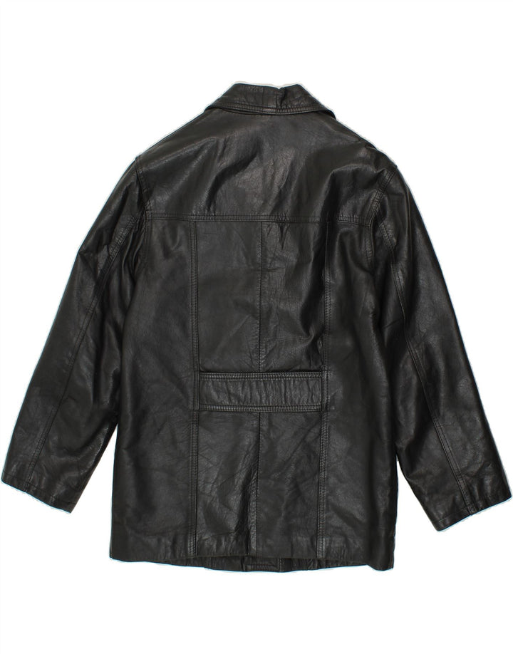 ROBERTA FERRINI Womens Leather Jacket IT 42 Medium Black Leather Vintage Roberta Ferrini and Second-Hand Roberta Ferrini from Messina Hembry 