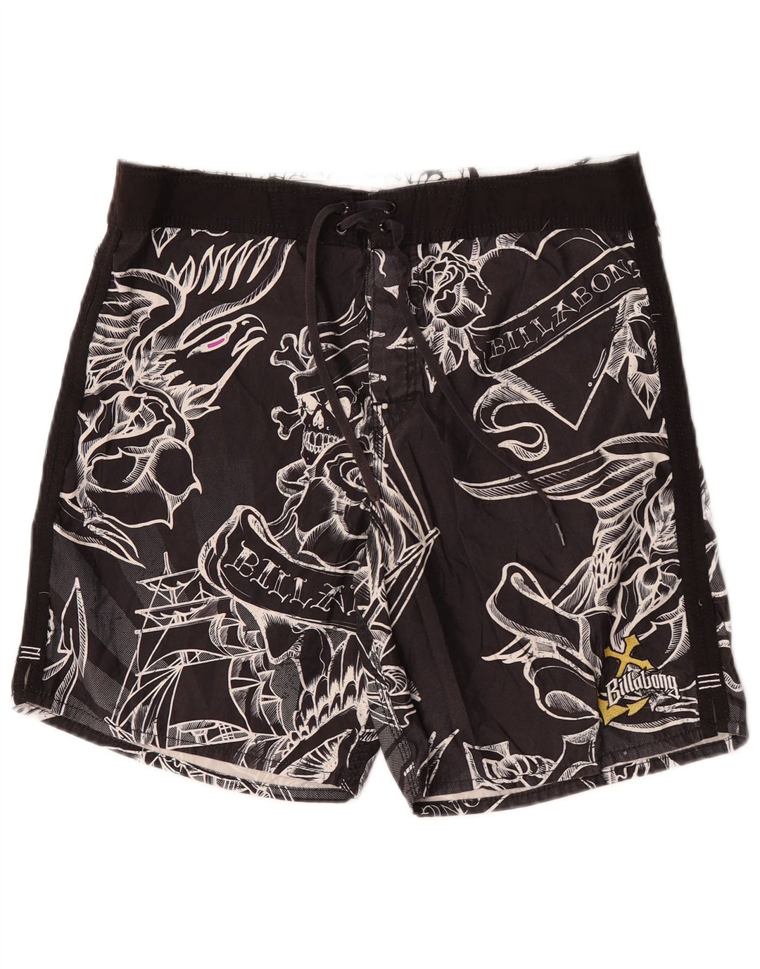 Billabong Short de bain graphique pour hommes en polyester floral noir grand
