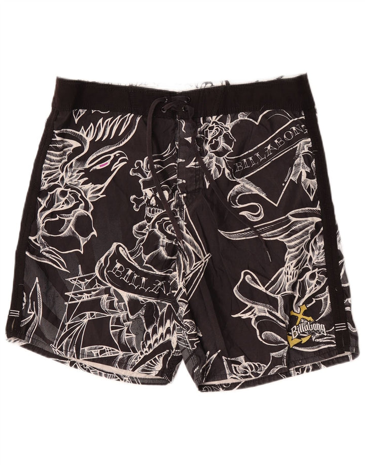 Billabong Short de bain graphique pour hommes en polyester floral noir grand