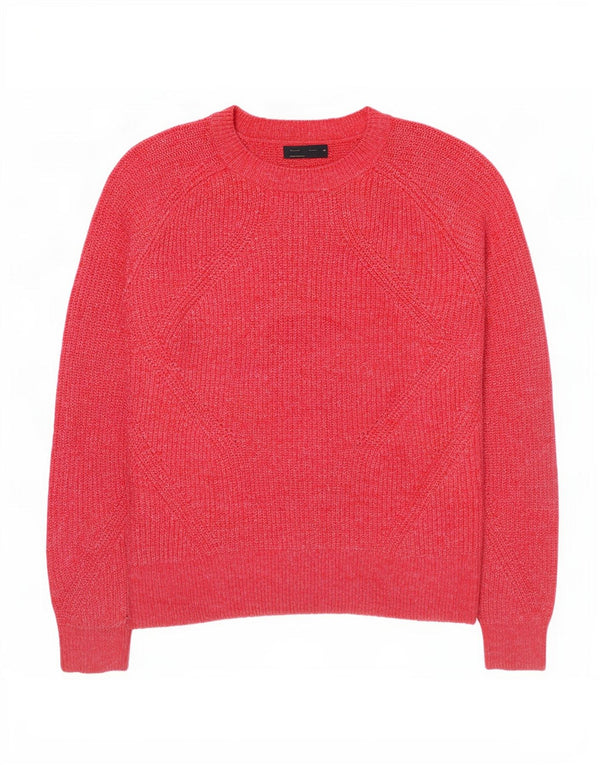 Marks & Spencer Pull à col rond pour femme UK 14 Rose moyen moucheté