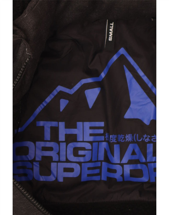 Superdry Veste matelassée à capuche pour hommes UK 36 Small Gris Polyester