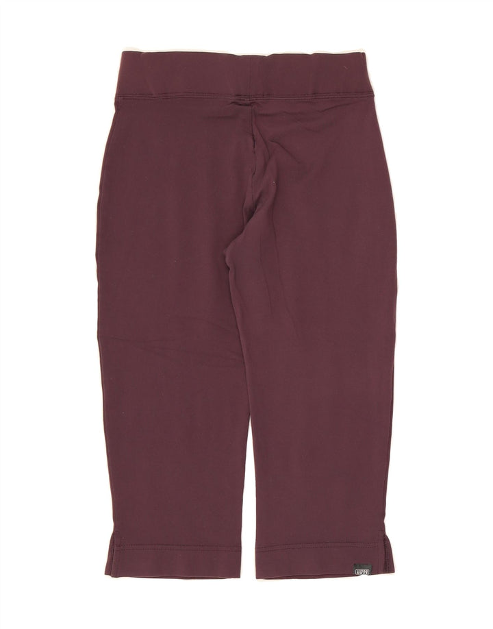 REEBOK Womens Capri Tracksuit Trousers UK 12 Medium Burgundy Vintage Reebok and Second-Hand Reebok from Messina Hembry 