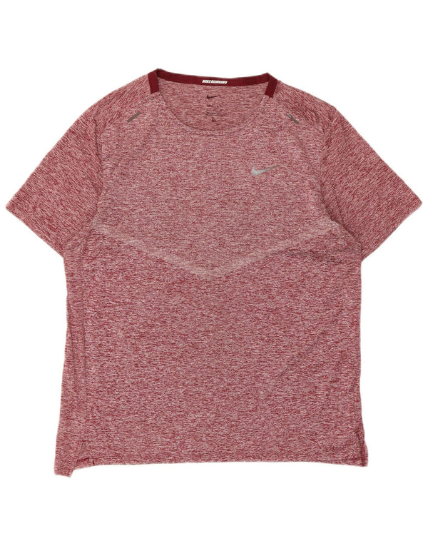 Nike T-Shirt Homme Bordeaux Moyen Moucheté
