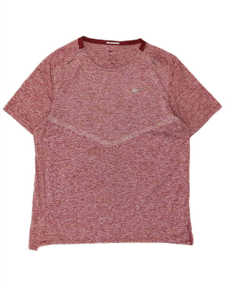Nike T-Shirt Homme Bordeaux Moyen Moucheté