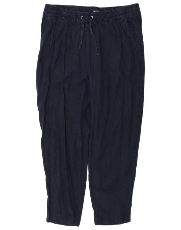 Marks & Spencer Pantalon décontracté pour femme UK 16 Large W34 L26 Bleu marine