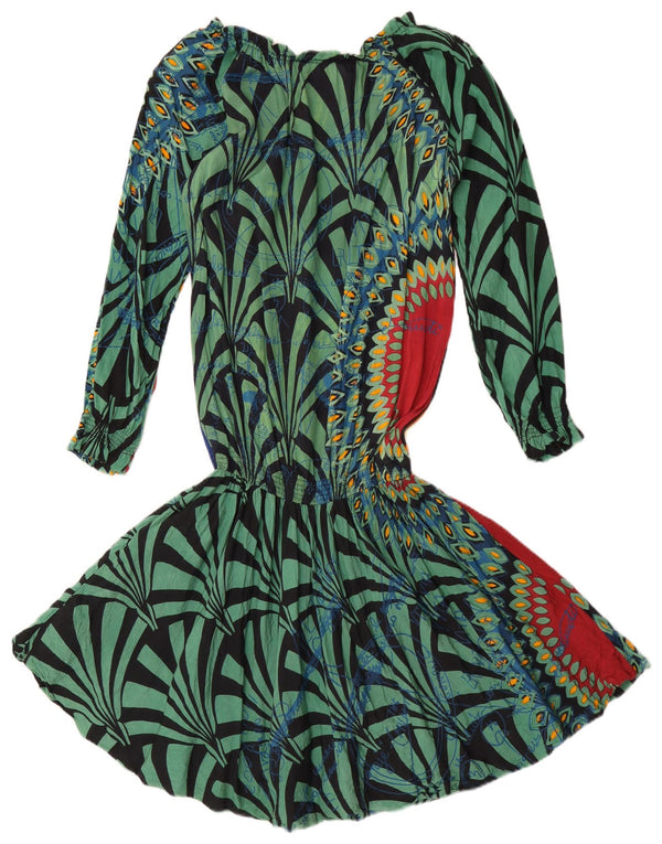 Desigual Robe graphique taille basse pour femme EU 38 Medium Multicolore Floral