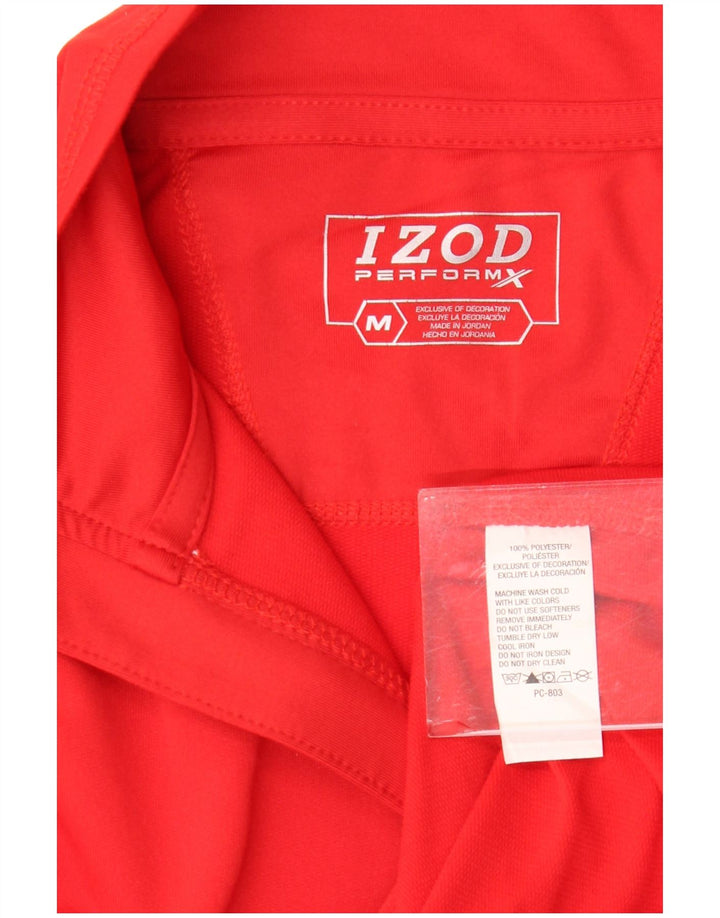 Izod Haut de Survêtement Pull Col Zippé Homme Rouge Moyen Polyester
