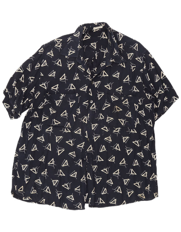Tilmas Chemise à Manches Courtes Homme XL Bleu Marine Géométrique