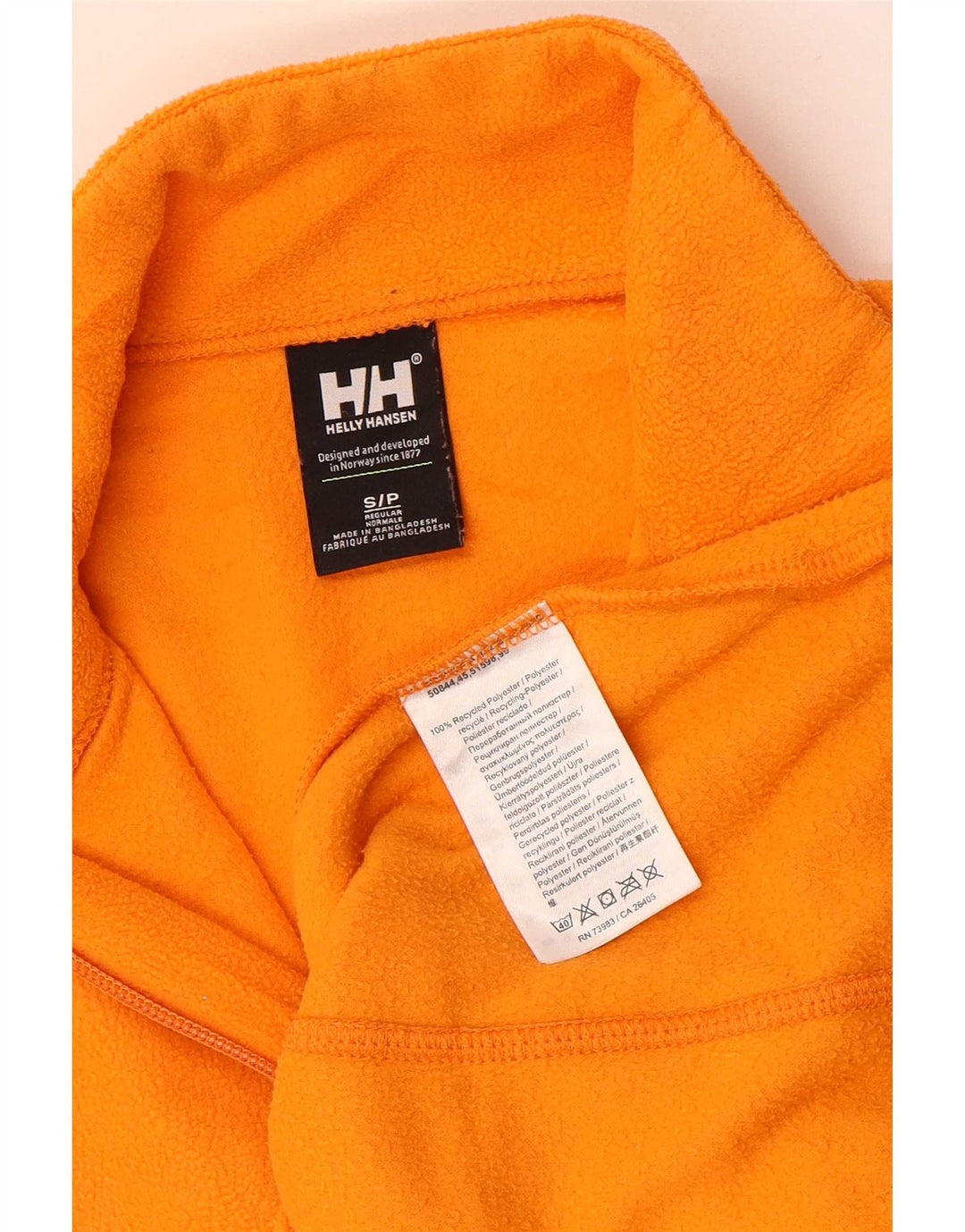 Helly Hansen Pull polaire à col zippé pour homme Small Orange Polyester