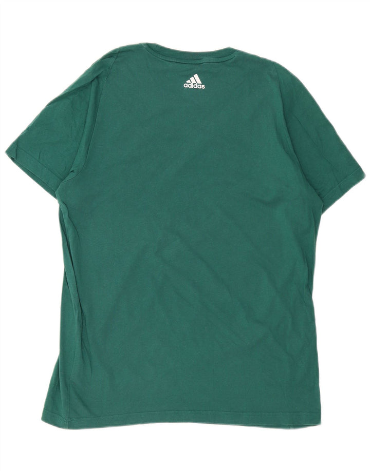 ADIDAS T-shirt graphique pour hommes en coton vert grand
