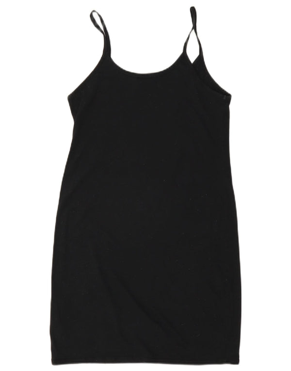 Topshop Robe Slip Femme UK 10 Petit Coton Noir