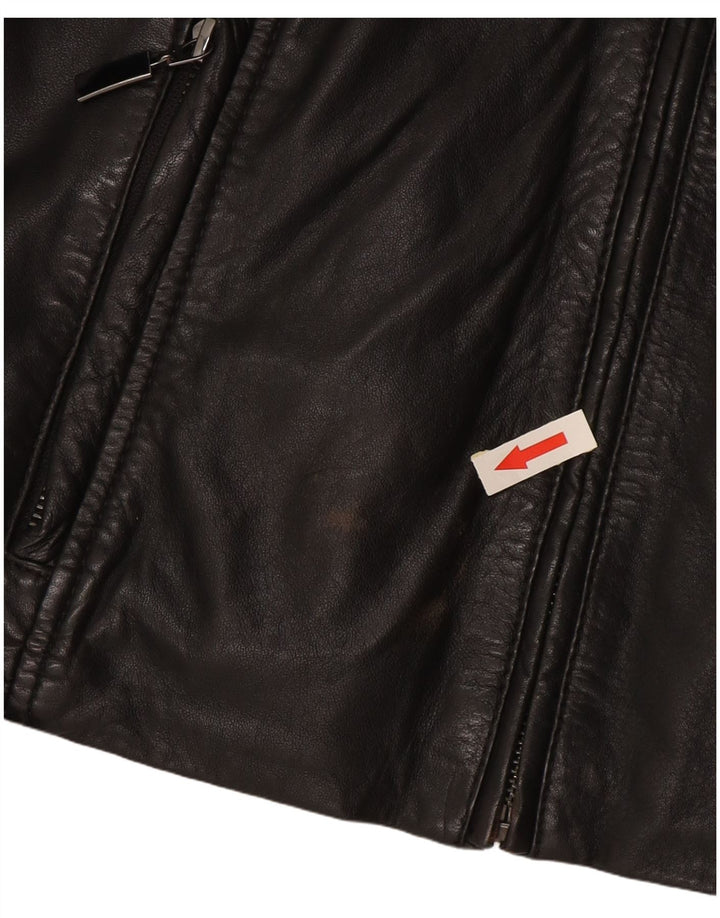 Esprit Veste en cuir pour femme UK 14 Grand cuir noir