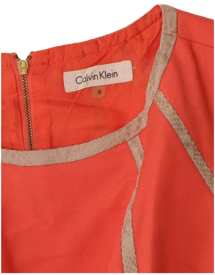 Calvin Klein Robe fourreau sans manches pour femme US 6 Orange moyen