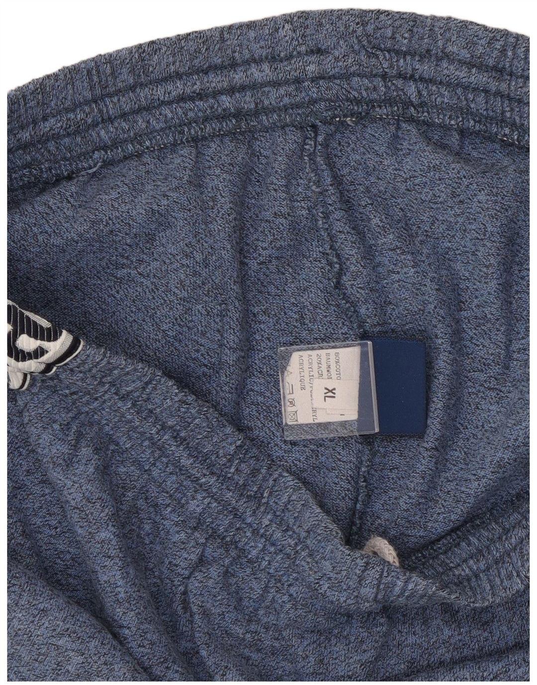 ASICS Short de sport graphique pour homme XL en coton moucheté bleu