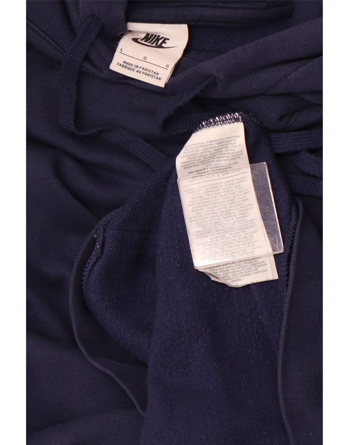 Nike Pull à capuche graphique pour homme en coton bleu marine Taille L