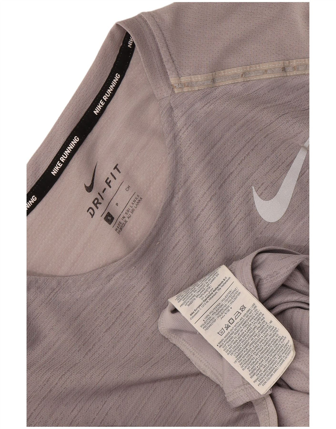 Nike Hommes Dri Fit T-Shirt Haut Petit Gris Moucheté Polyester