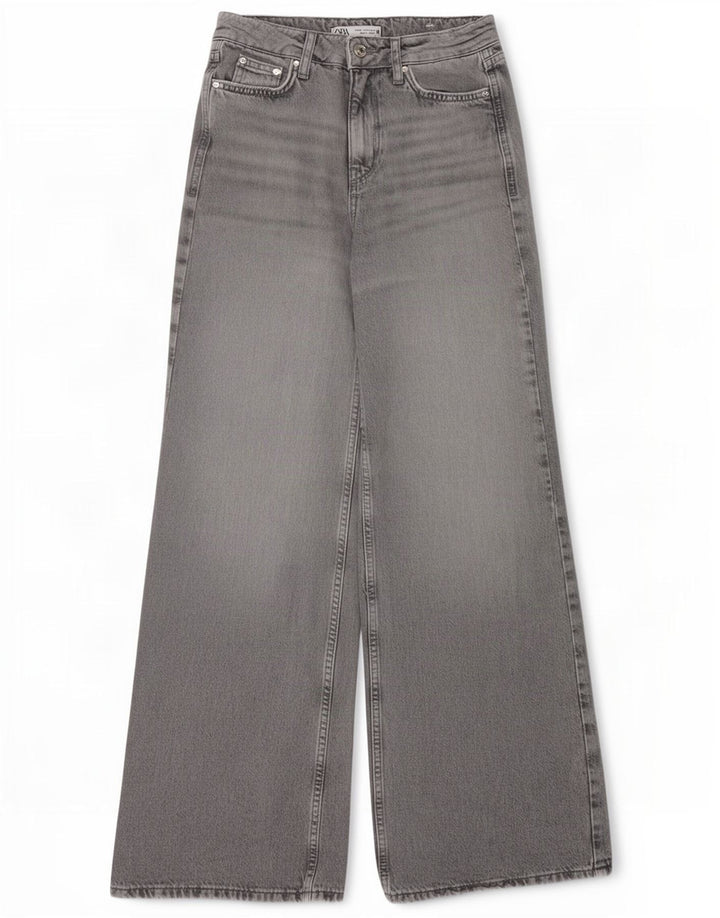 Jean évasé Zara Femme EU 32 2XS W22 L31 Gris