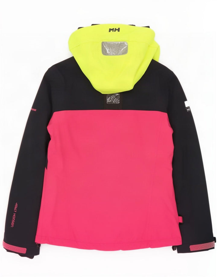 Helly Hansen Veste de ski à capuche pour femme UK 10 Small Bleu marine Colourblock