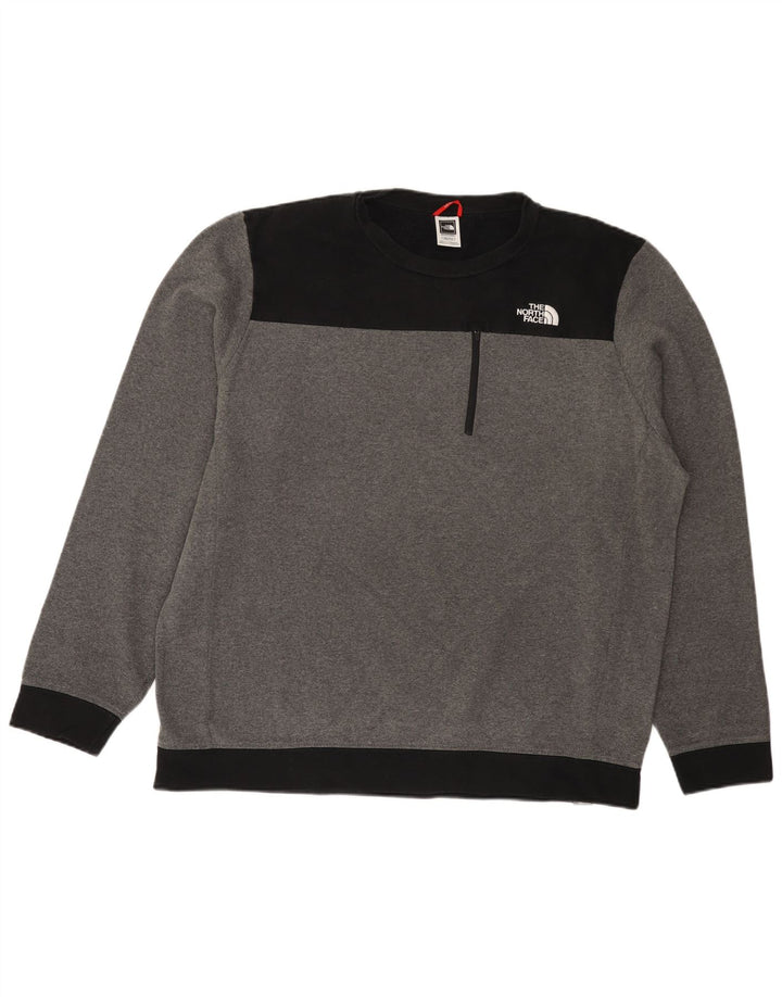 The North Face Sweat-shirt pour homme 2XL Gris Colorblock Coton Moderne