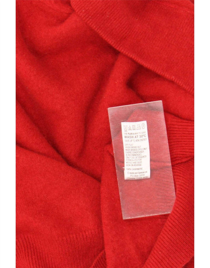 Marks & Spencer Pull court à col roulé pour femme UK 16 Large Rouge