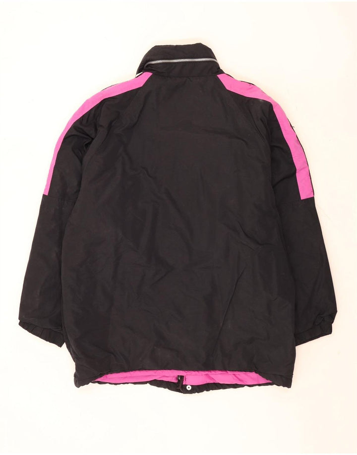 Kappa Veste coupe-vent graphique pour homme UK 40 Large Noir Colourblock