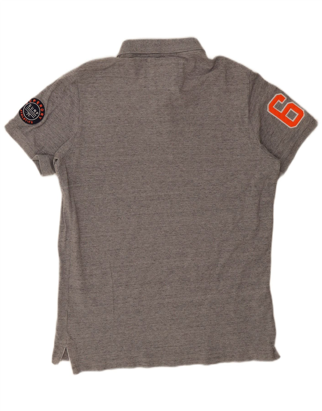Superdry Polo Graphique Homme 2XL Gris Coton