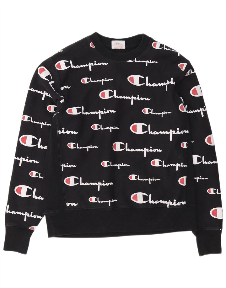 Champion Sweat-shirt graphique pour homme en coton noir Taille L