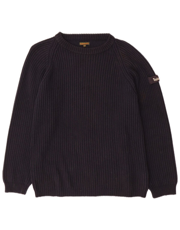 TIMBERLAND Pull col bateau pour femme UK 14 Grand coton bleu marine