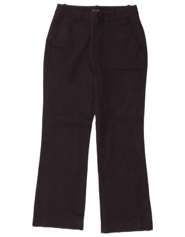 Massimo Dutti Pantalon Chino Bootcut Femme EU 36 XS W26 L26 Bleu Marine