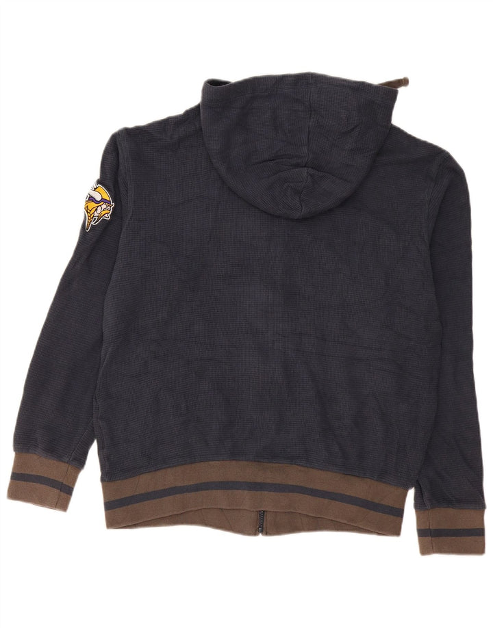 NFL Vikings Graphic Sweat à capuche zippé pour homme Bleu marine moyen Colourblock