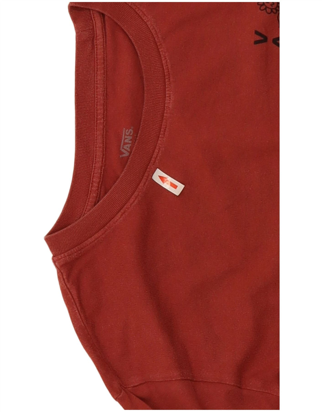 Vans Haut graphique à manches longues pour hommes en coton rouge grand