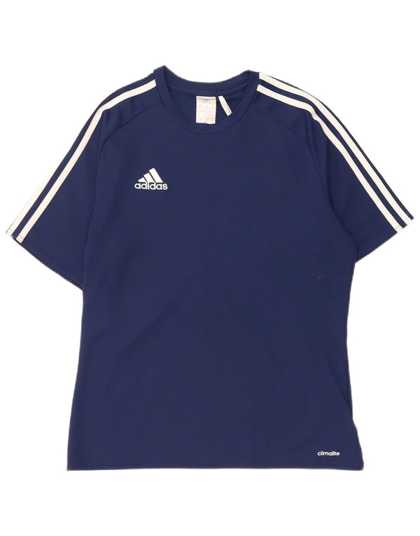 Adidas Hommes Climalite T-Shirt Haut Petit Bleu Marine Polyester