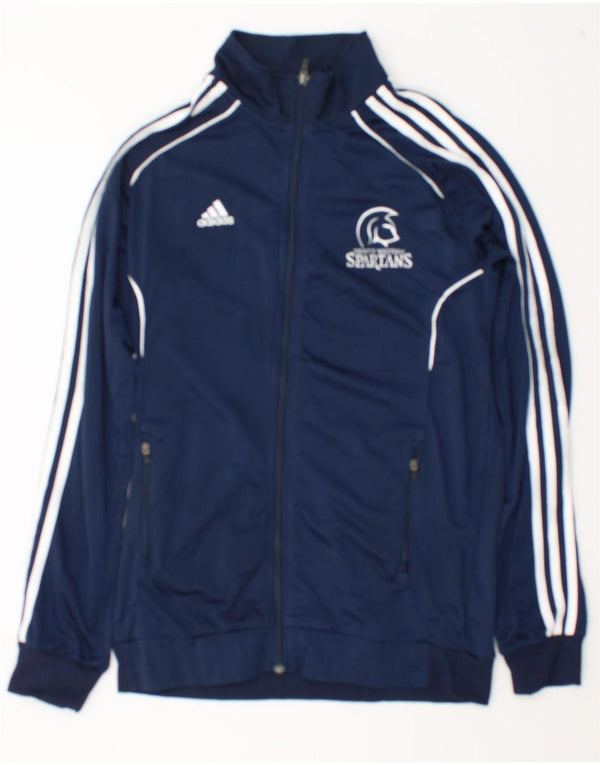 Adidas Hommes Spartans Graphic Survêtement Top Veste Petit Bleu Marine Polyester