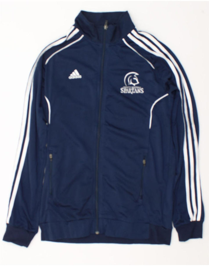 Adidas Hommes Spartans Graphic Survêtement Top Veste Petit Bleu Marine Polyester