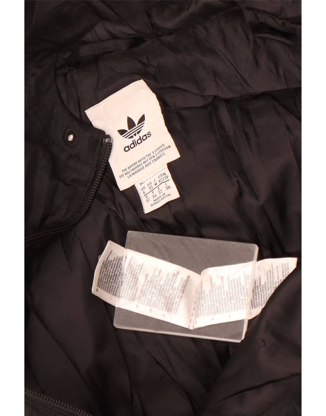 Adidas Veste rembourrée à capuche pour femme UK 6 XS Noir Polyester