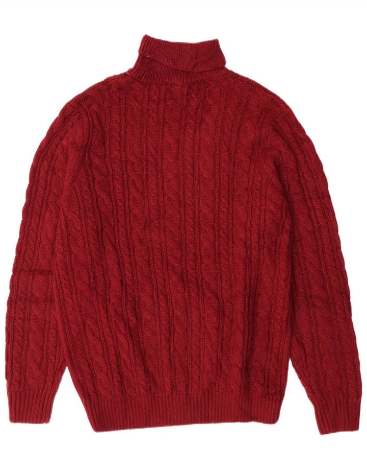 Calliope Pull Col Roulé Homme XL Bordeaux Acrylique