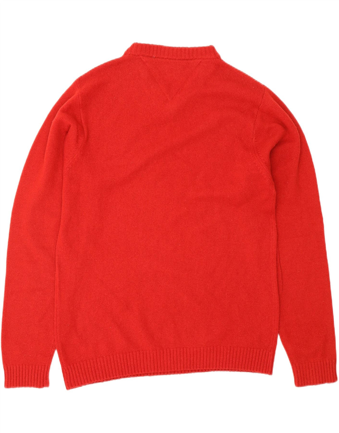 TOMMY HILFIGER Pull Col V Homme Petit Rouge Laine d'Agneau