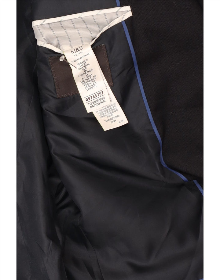 Marks & Spencer Veste blazer à 2 boutons pour homme UK 38 Bleu marine moyen